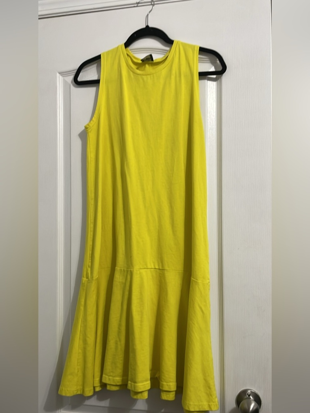 Zara Bright Yellow Sleeveless A-Line Dress Small